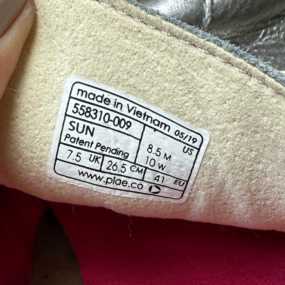 PLAE Sun Hematite metallic full grain leather sneakers Packables Collection 10 - Picture 13 of 16